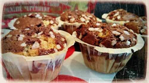 Muffins marbré savoureux goût de beurre de cacahuète