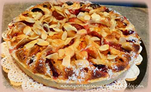 Tarte amandine aux prunes rouges