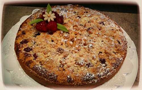 Tarte amandine streusel aux framboises