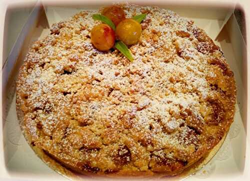 Tarte amandine streusel aux mirabelles