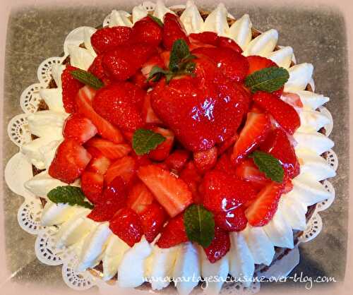 Tarte sablée aux fraises gariguettes