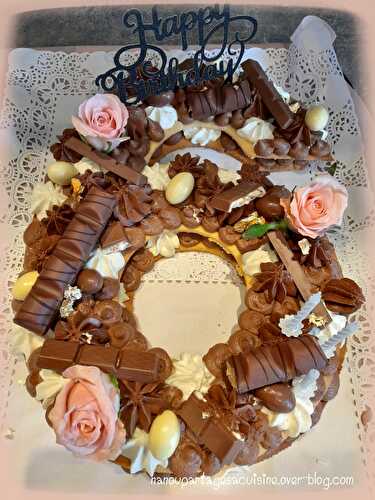 🧁Number cake ganache chocolat et crème mascarpone vanille 🧁