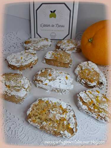 Ricciarelli  biscuits italien à l'amande et orange