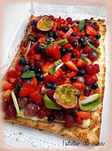 Tarte aux fruits rouges rocher coco