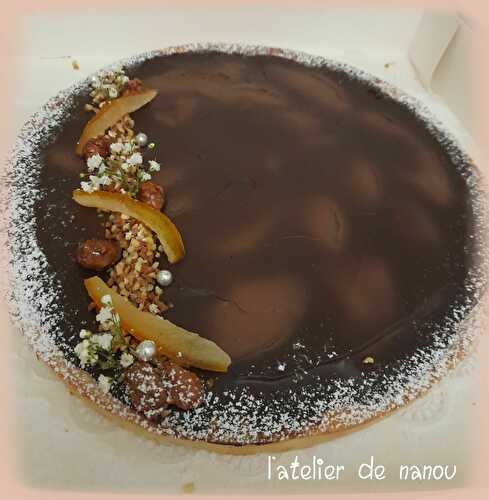 Tarte croustillante poire chocolat