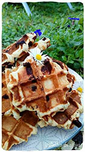 Gaufre liégeoise aux pépites de chocolat 