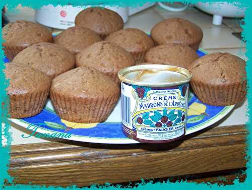 Muffins au chocolat au coeur de créme de marrons