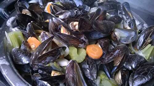 MOULES (frites) AU VIN BLANC