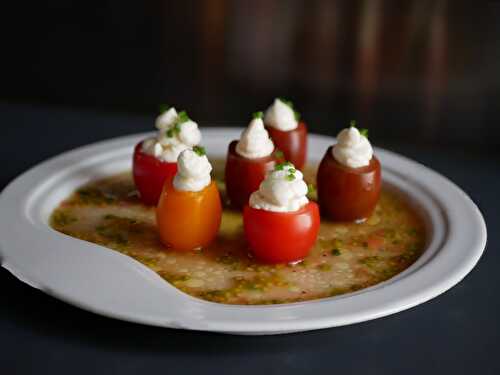 [Crème de chèvre][A picorer!] 🍅 Tomates cerises à la crème de chèvre. - Les Gourmands disent ...