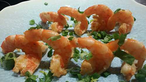 Crevettes aux cébettes. - Les Gourmands disent ...