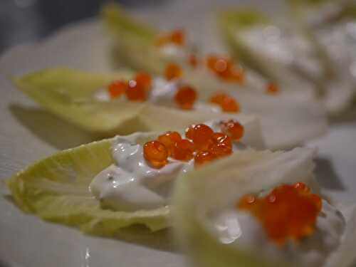 [Envie d'apéro...] 🐟 Endives à croquer. Oeufs de truite. Citron caviar. - Les Gourmands disent ...