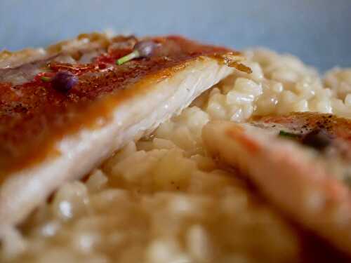 🐟 Filets de rougets barbet. Risotto au safran. - Les Gourmands disent ...