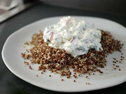 [Ni viande, ni poisson] 🥒 Le plein de graines et de fraîcheur. Quinoa façon Tzatziki. - Les Gourmands disent ...