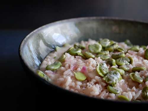 [On re-teste!] 🐐 Risotto aux fèves et à la crème de chèvre. - Les Gourmands disent ...