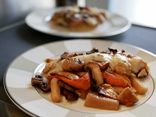 [On y est...] 🦃 Pintade chaponnée. Légumes d'hiver. Sauce suprême à la truffe. - Les Gourmands disent ...