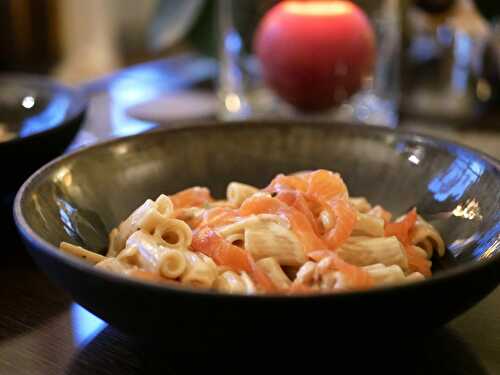 [Pasta "bashing"!] 🍝 Penne à la truite fumée. - Les Gourmands disent ...