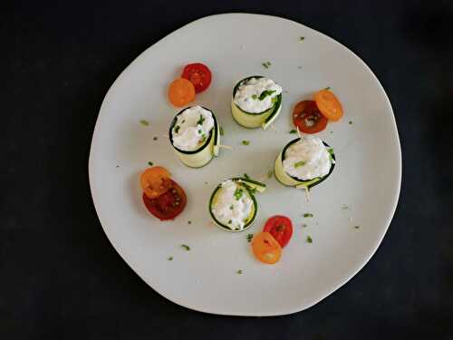 [Petits trucs!] 🥒 Roulés de courgette au fromage frais. - Les Gourmands disent ...