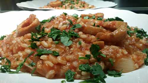 🐙 Risotto aux encornets. - Les Gourmands disent ...