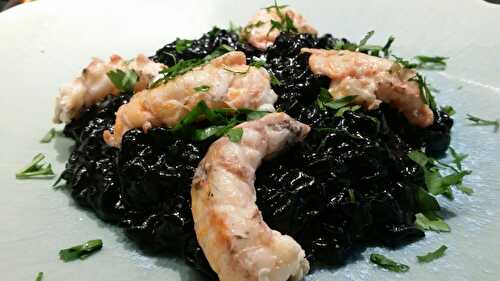 🇮🇹 Risotto aux langoustines et à l'encre de seiche. - Les Gourmands disent ...