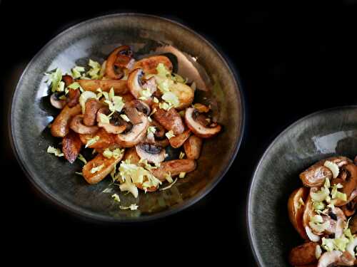 [Rustique...] 🥔 Poêlée de rattes et champignons de Paris. - Les Gourmands disent ...