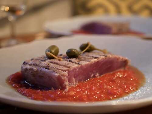 [Au grill] 🐟 Filet de thon rouge grillé aux câpres. - Les Gourmands disent ...