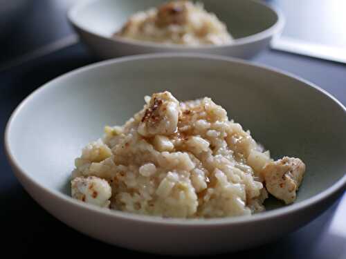 [Cremoso…] 🍚 🐟 🇮🇹​ Risotto au fenouil et joues de lottes.