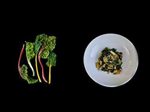 🥬  Blettes poêlées à l’ail 🧄  et aux amandes.