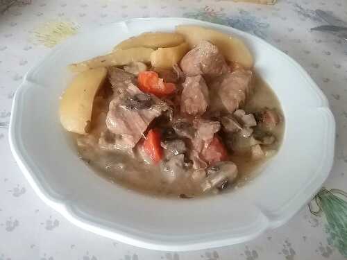 Blanquette de veau exotique au lait de coco vanillé