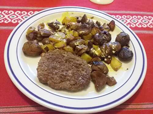 Boeuf haché farci aux champignons et aux marrons