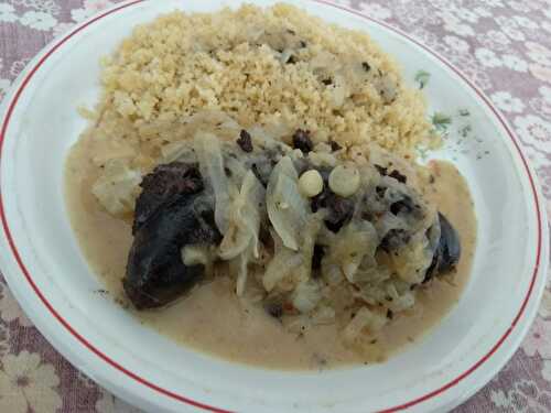 Boudin à la créole aux oignons et lait de coco