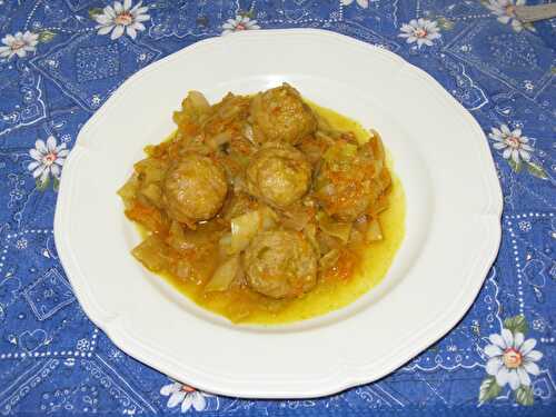 Boulettes de dinde au chou et carottes