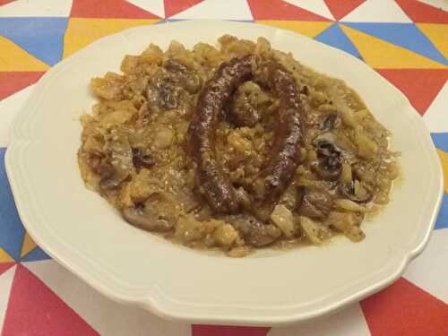 Butifarra valencienne ( saucisse ) au chou et pommes de terre