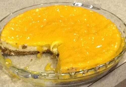 Cheesecake au coulis de mangue