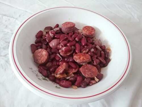 Chorizos aux haricots rouges au cava