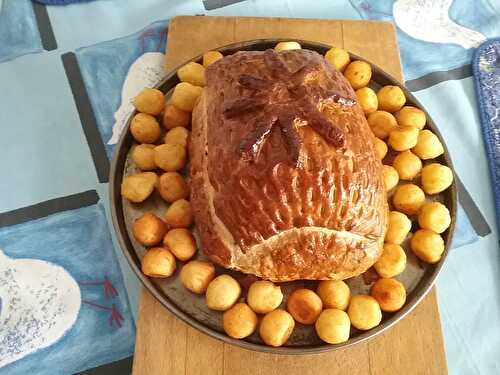 Cœur de jambon en croûte et sauce aux morilles