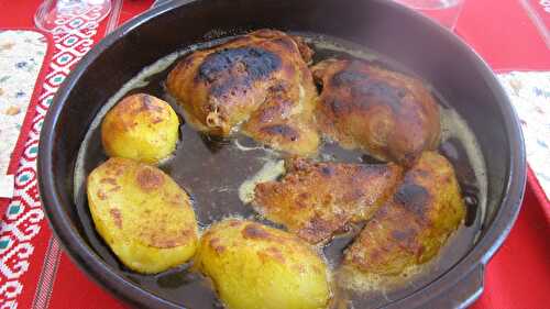 Confit de canard et pommes de terre au four