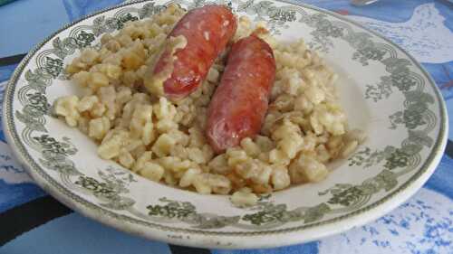 Crozets et diots de Savoie au vin blanc et au reblochon