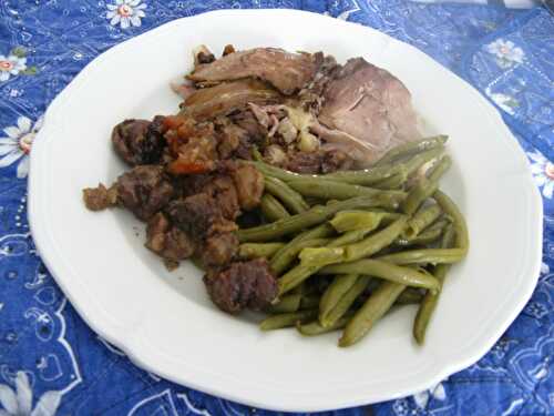 Cuisses de poularde au vin de Cahors et châtaignes