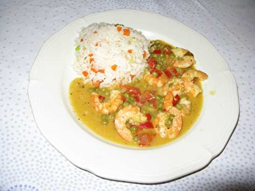 Curry de crevettes au lait de coco