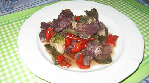 Etouffée de veau au Madiran et aux petits légumes