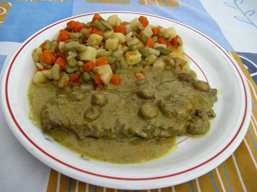 Filets de bœuf à la sauce au curry et lait de coco