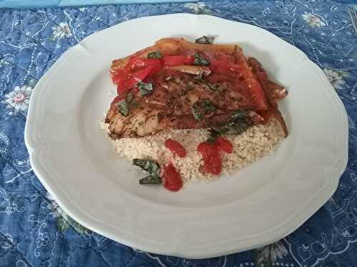 Filets de cabillaud à la plancha et à la tomate et aux herbes de Provence