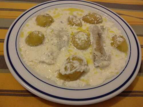 Filets de lieu jaune à la crème de vanille au four