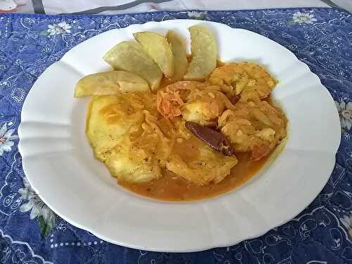 Filets de limande au lait de coco épicé