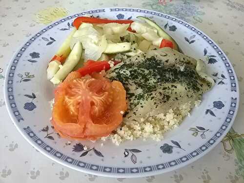 Filets de limande persillés et légumes à la vapeur