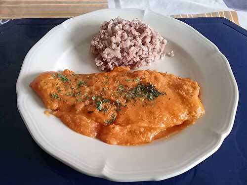 Filets de panga aux amandes et au riz rouge de Camargue