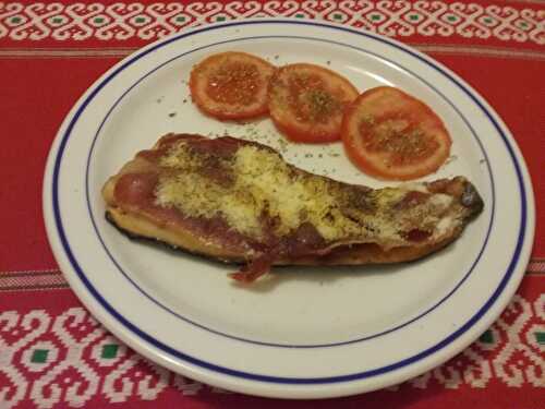 Filets de truites au jambon serrano et grana padano au four