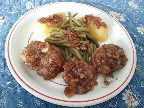 Filets-mignons de porc sautés laqués au miel et aux épices