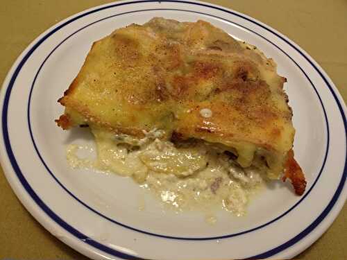 Gratin aux lardons et fromage à raclette