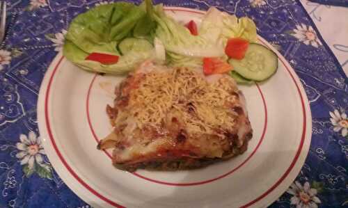 Lasagnes au boeuf et aux épinards aux 4 fromages italiens